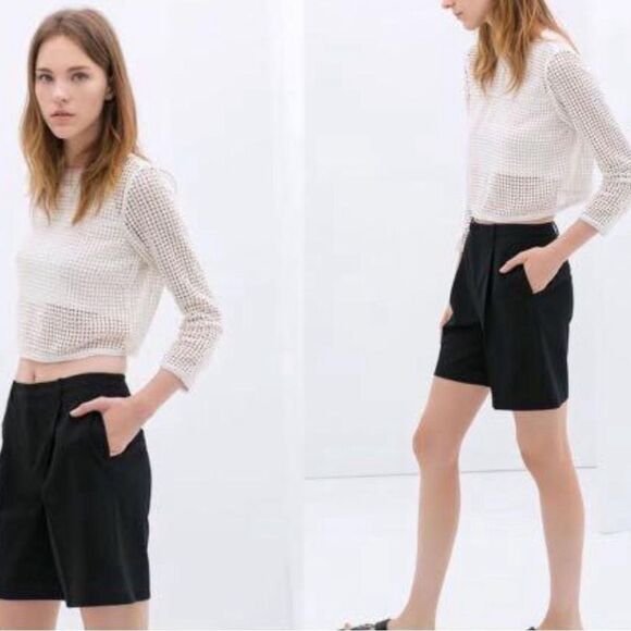 Zara Cream White Crochet long sleeve slightly cropped size Small EUC - Picture 7 of 7